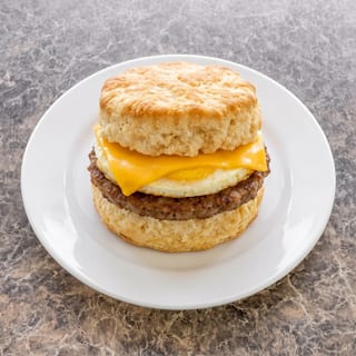 Sausage Patty and Egg Sandwich
